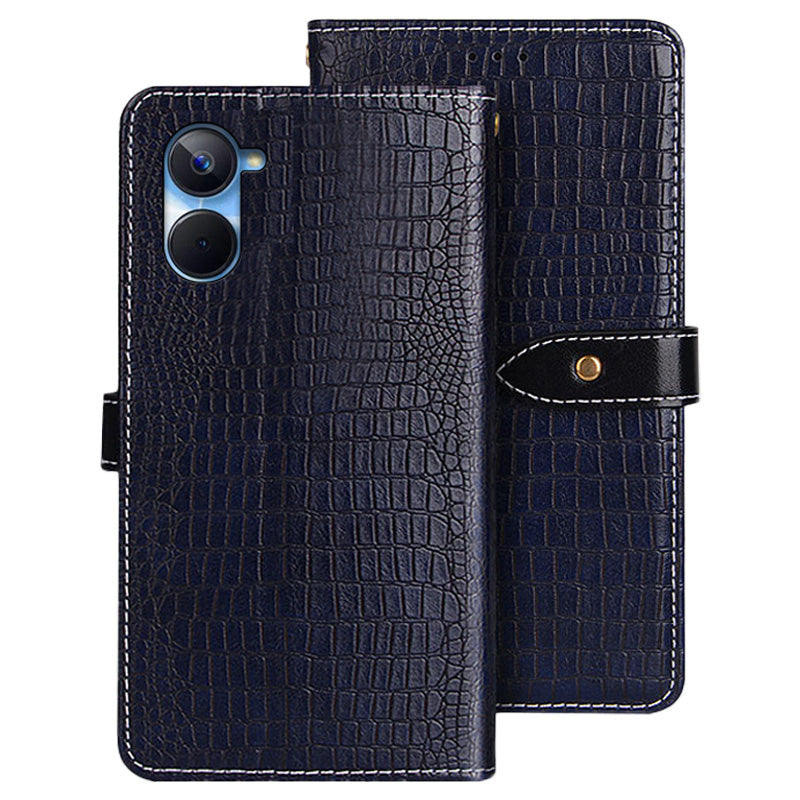 IDEWEI For Realme 10s 5G Book Style Crocodile Texture PU Leather Stand Anti-scratch Phone Flip Wallet Case Magnetic Clasp Phone Cover IDEWEI For Realme 10s 5G Book Style Crocodile Texture PU Leather Stand Anti-scratch Phone Flip Wallet Case Magnetic Clasp Phone Cover